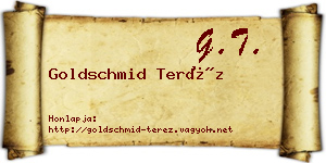 Goldschmid Teréz névjegykártya